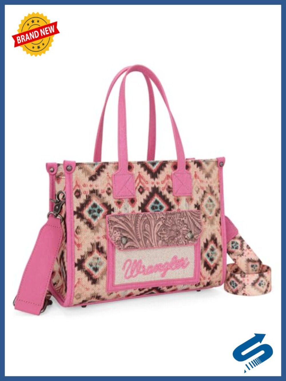 Aztec Tote Bag for Women Western Boho Canvas Crossbody Handbag